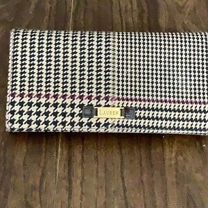 Lauren Ralph Lauren Black and White Houndstooth Wallet
